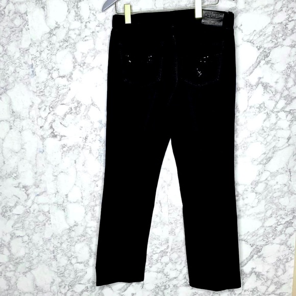 ⭐️ Ralph Lauren 90s Black Classic Denim Rhinestone Pocket Jeans Women’s 8 - Picture 4 of 10